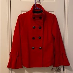 Zara Red Wool Coat
